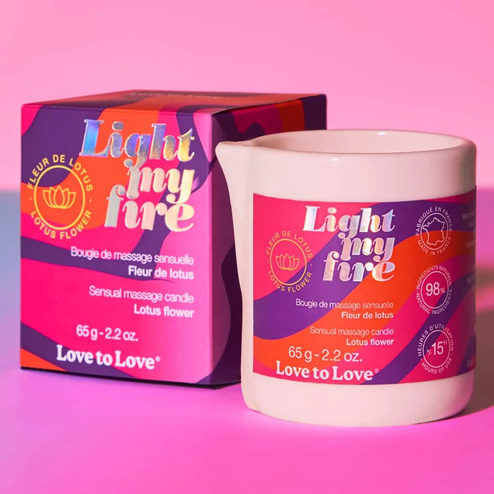 LIGHT MY FIRE - MASSAGE CANDLE - LOTUS FLOWER 65G / 2.2OZ.