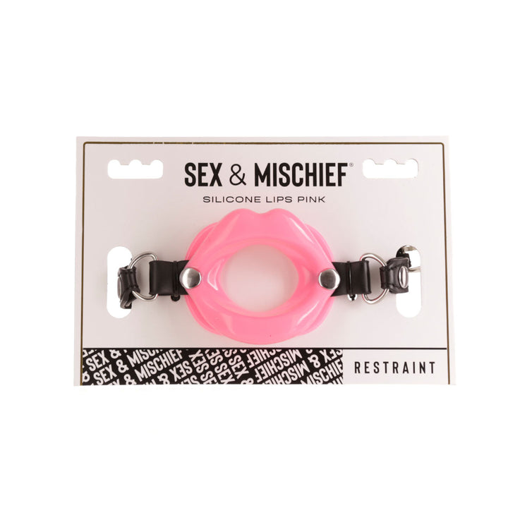 Sportsheets Sex & Mischief - Silicone Lips Bondage Gag - Pink