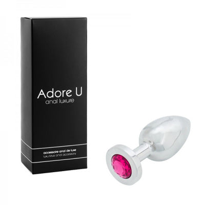 Anal Luxure - Pure Stainless Steel Butt Plug - Pink - Large
