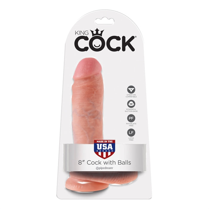 King Cock 8" With Balls - Boutique Toi Et Moi