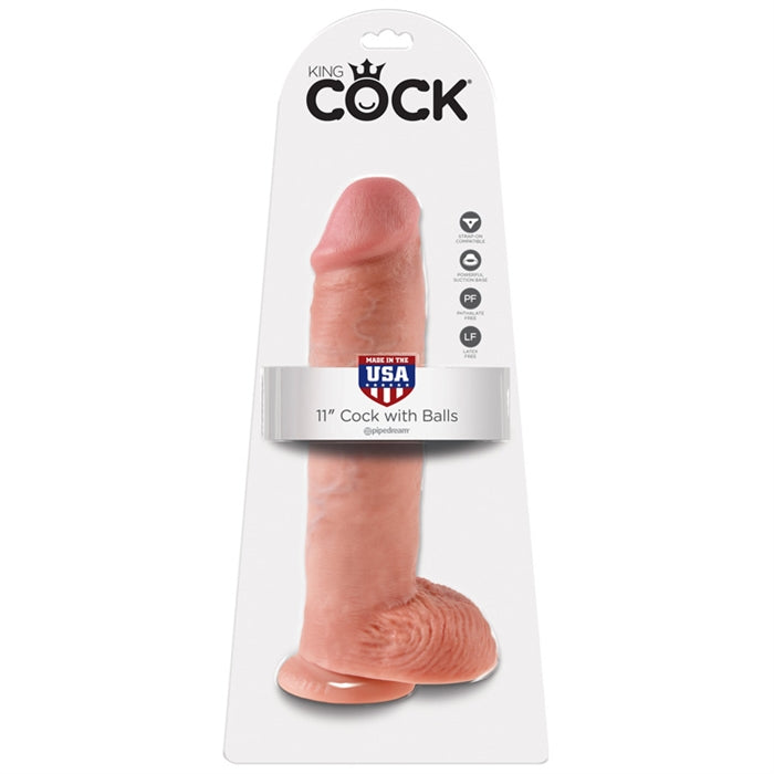 King Cock 11" With Balls - Boutique Toi Et Moi