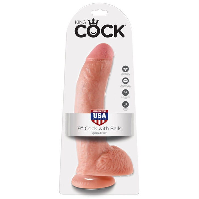 King Cock 9" With Balls - Boutique Toi Et Moi