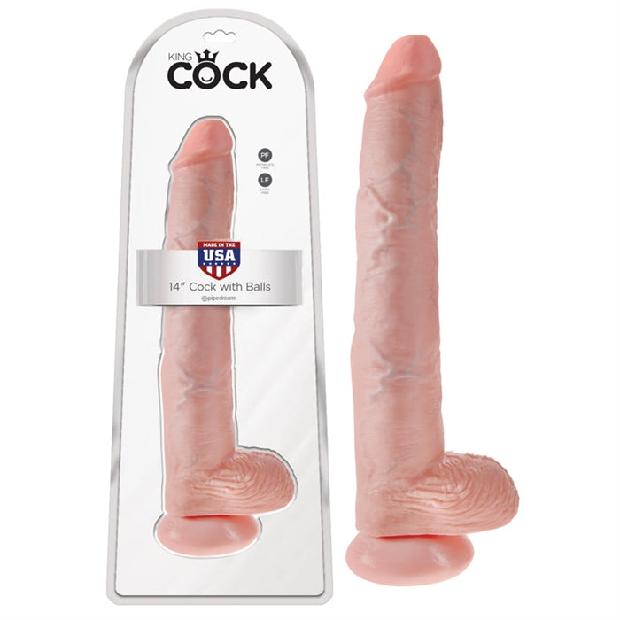 King Cock 14" With Balls - Boutique Toi Et Moi
