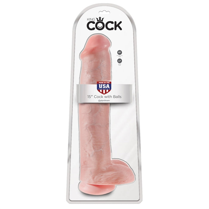 King Cock 15" With Balls - Boutique Toi Et Moi