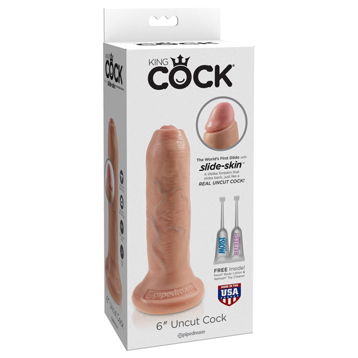 King Cock 6" Intact- Beige - Boutique Toi Et Moi