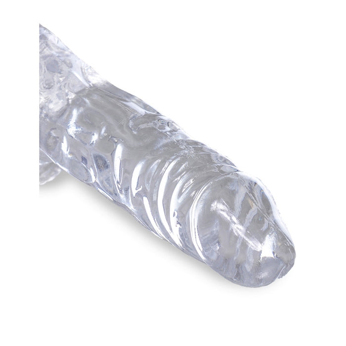 King Cock Clear 4" Cock with Balls - Boutique Toi Et Moi