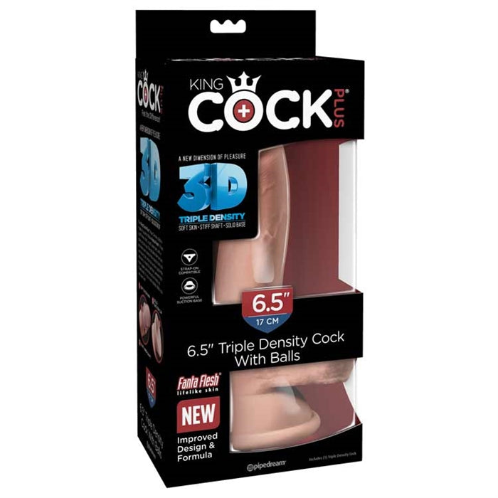 King Cock Plus 6.5" Triple Density Cock with Balls - Boutique Toi Et Moi