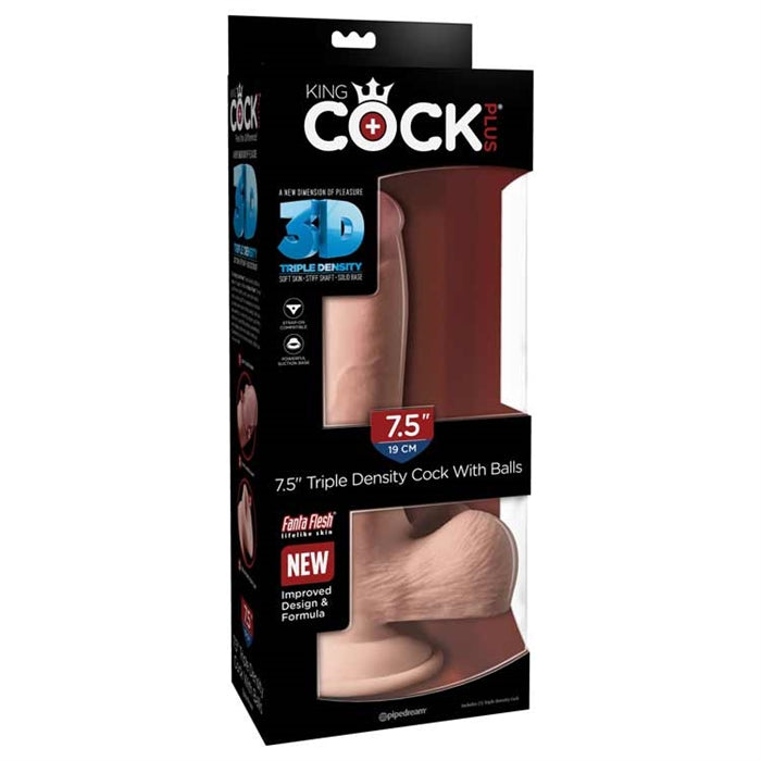 King Cock Plus 7.5" Triple Density Cock with Balls - Boutique Toi Et Moi