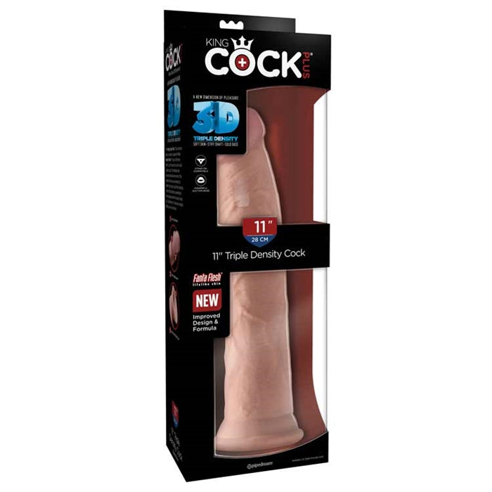 King Cock Plus 11" Triple Density Cock - Flesh - Boutique Toi Et Moi