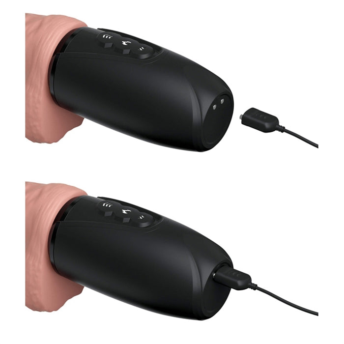 King Cock Plus 6.5" Thrusting cock / balls Light - Boutique Toi Et Moi