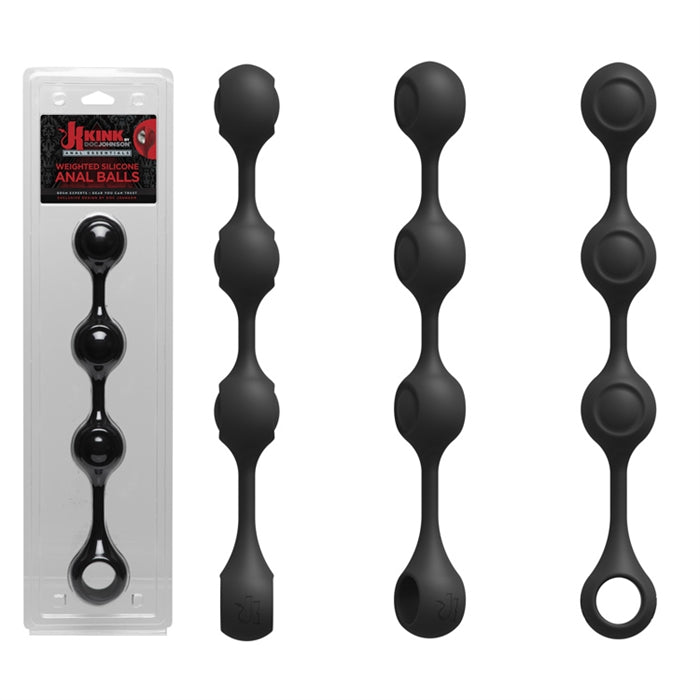 Kink Anal Essentiels Weighted Silicone Anal Balls - Boutique Toi Et Moi