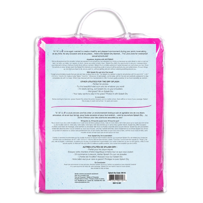 Splashdry blanket packaging