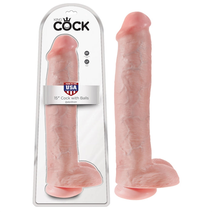 King Cock 15" With Balls - Boutique Toi Et Moi