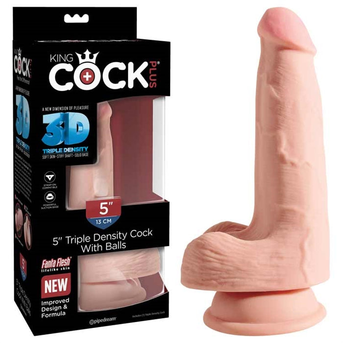 King Cock Plus 5" Triple Density Cock with Balls - Boutique Toi Et Moi