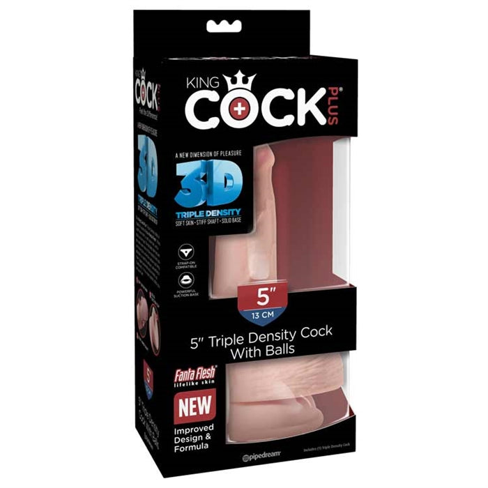 King Cock Plus 5" Triple Density Cock with Balls - Boutique Toi Et Moi