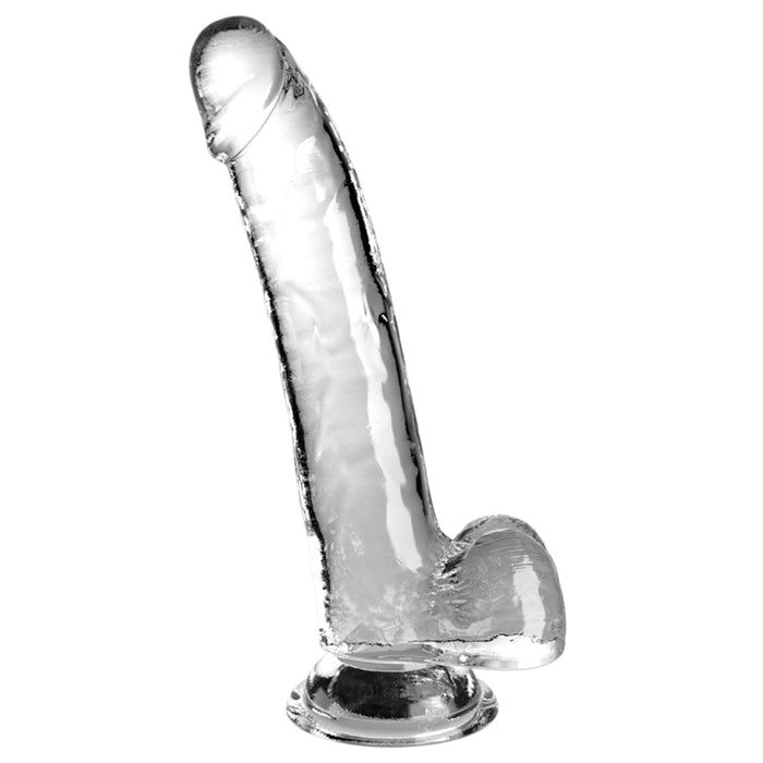 King Cock Clear 9" avec boules - Clair