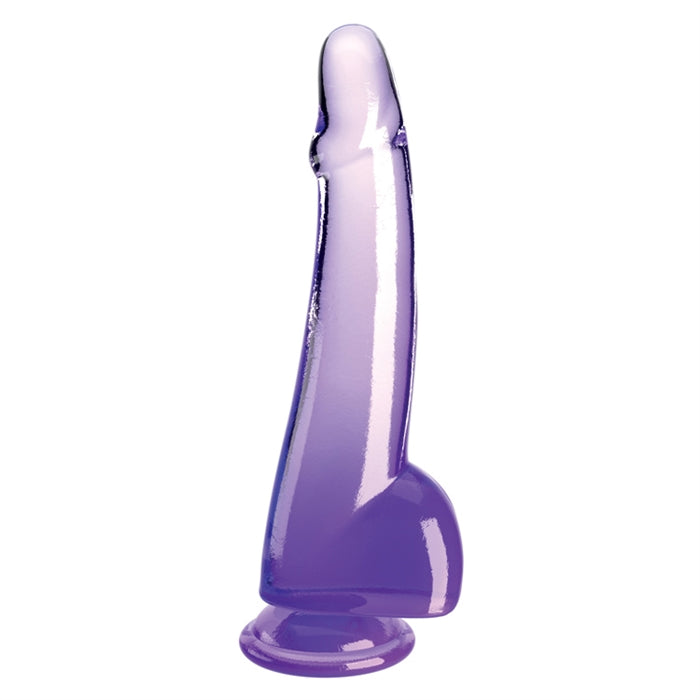 King Cock Clear 10" avec boules - violet