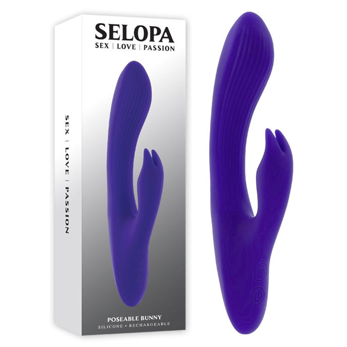 Poseable Bunny - Silicone Rechargeable - Purple