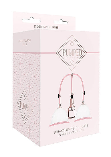 Breast Pump Set Large - Rose Gold -Pumped - Shots