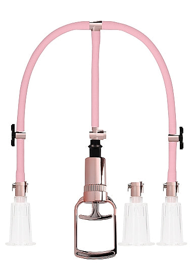 Clitoral & Nipple Pump Set Large - Rose Gold - Pumped - Shots -