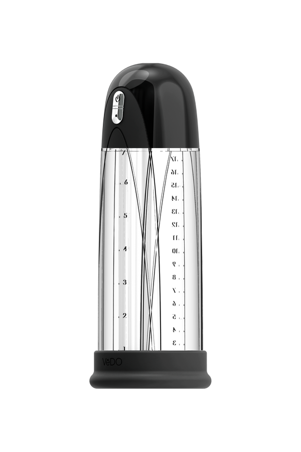 Pump- Rechargeable Vacuum Penis Pump - Just Black - Vedo