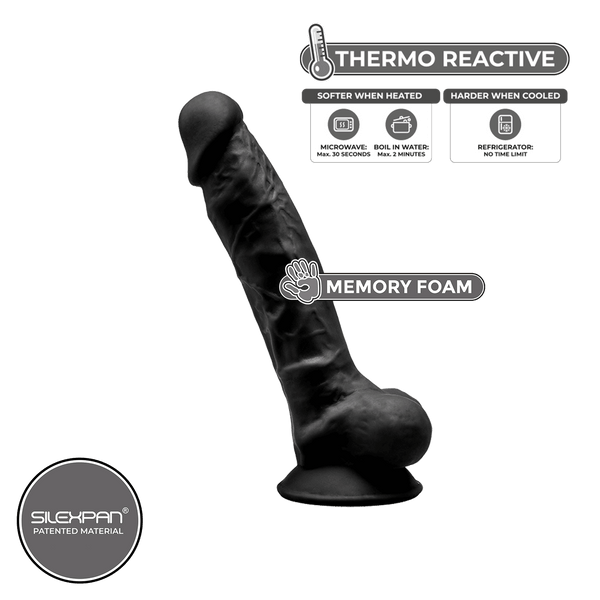 Silexd – Model 1- 7 ″ Realistic Dildo- Black