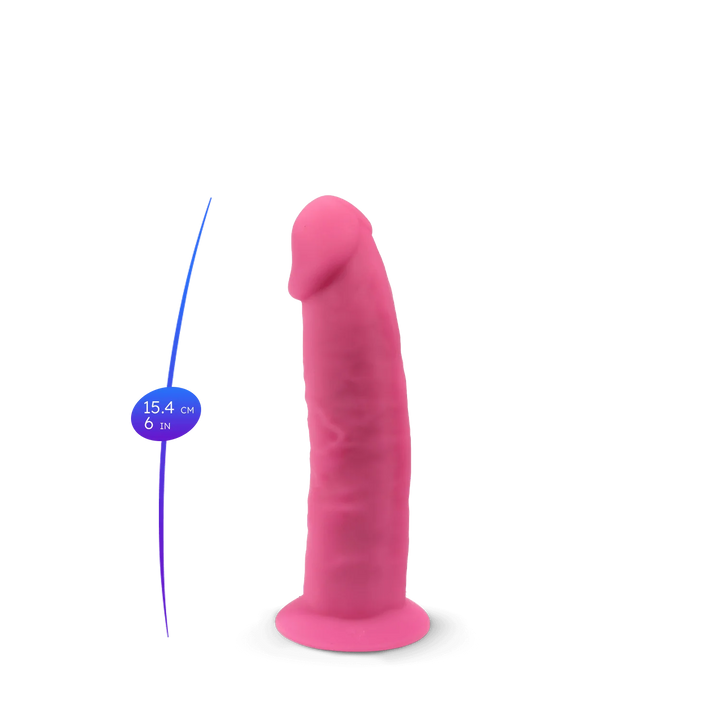 Silexd "6 inch Model 2 - Pink Glow In The Dark , Thermo Reactive Premium Silicone Memory dildo