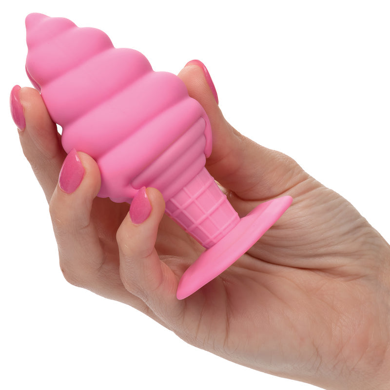 CaleXOtics – Naughty Bits – Yum Bum Ice Cream Cone - Silicone Butt Plug - Pink