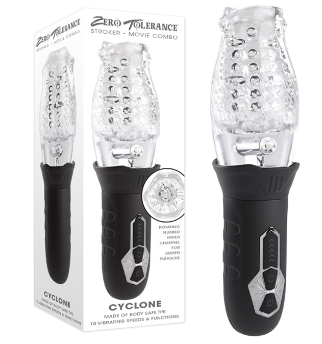 Cyclone - Rechargeable Stroker - Black/Clear Boutique Toi Et Moi Cyclone - Rechargeable Stroker - Black/Clear Boutique Toi Et Moi
