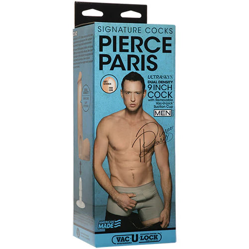 Signature Cocks Pierce Paris 9 inch Dual-Density Vac-U-Lock Cock - Vanilla