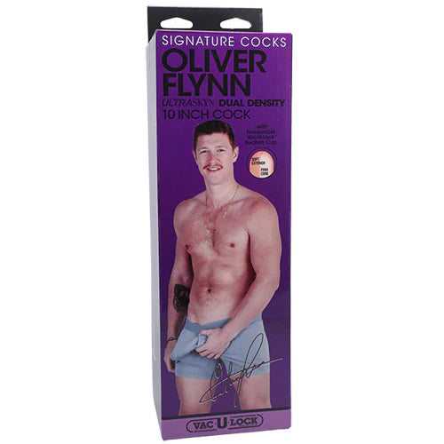 Signature Cocks Oliver Flynn 10 Inch Dual-Density Vac-U-Lock Cock - Vanilla