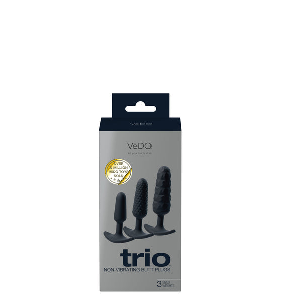 TRIO ANAL PLUG SET - WEIGHTED AND TEXTURED - Vedo