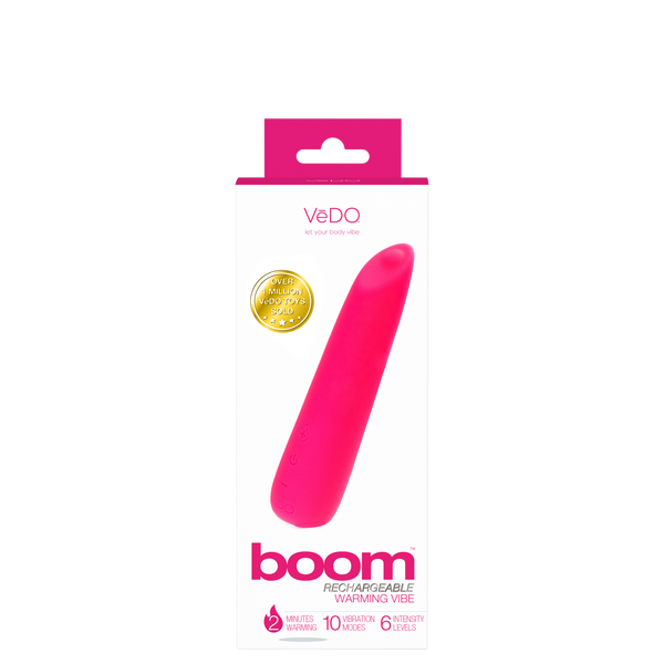 BOOM Rechargeable Warming Ultra Powerful Vibe- Pink - Vedo