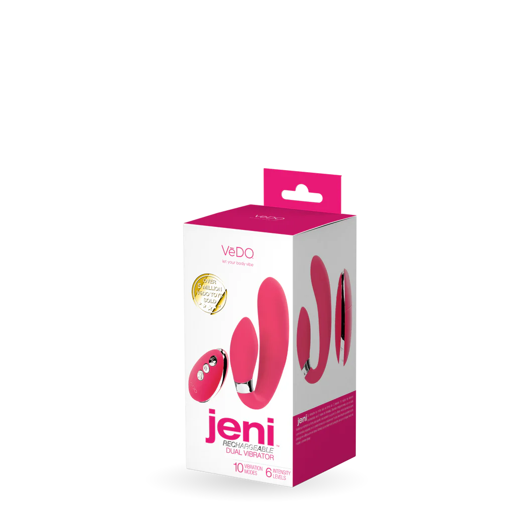 JENI C-Shaped Dual Motor Vibe- Pink - Vedo