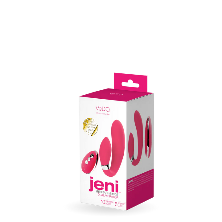 JENI C-Shaped Dual Motor Vibe- Pink - Vedo