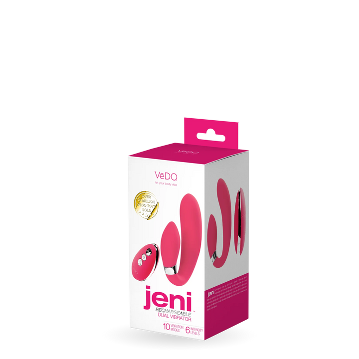 JENI C-Shaped Dual Motor Vibe- Pink - Vedo