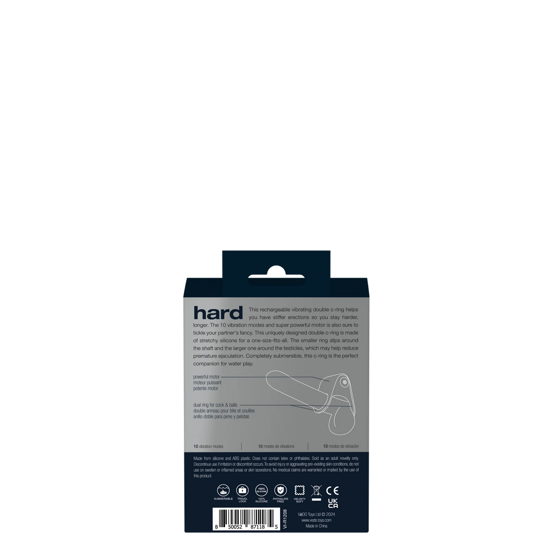Hard - Rechargeable C-Ring - Black - Vedo ( VI-R1208)