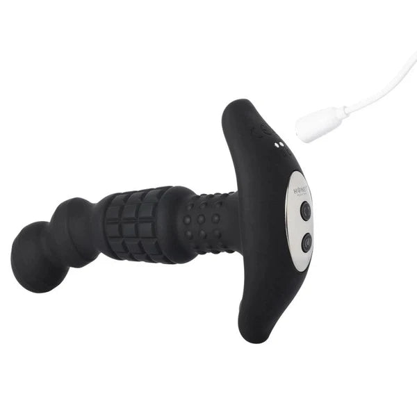 Pineapple Man - Rolling Bead Vibrating Prostate Massager - Black- Honey Play Box