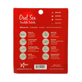 KG - Oral Sex Scratch Tickets - Multilingual