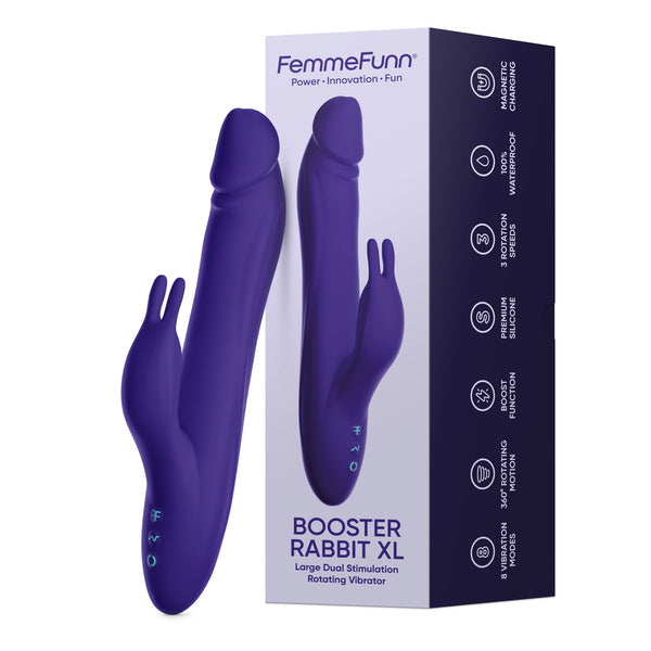 Booster Rabbit XL - Large Rotating Rabbit Vibrator- FemmeFunn