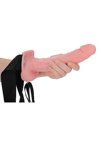 Hollow Strap-on with Balls - 9''/ 23 cm- Flesh - Shots RealRock