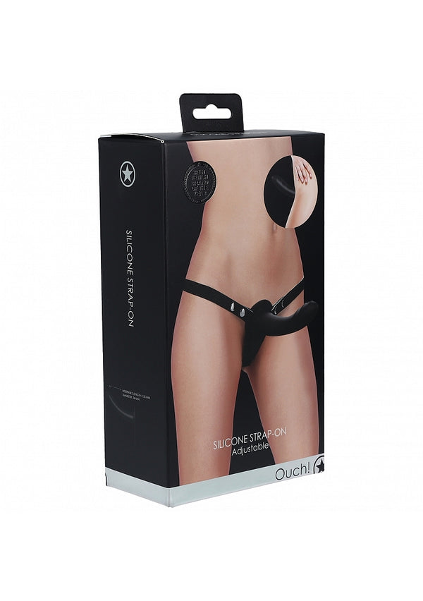 Silicone Strap-On Adjustable - Black- Shots- Ouch