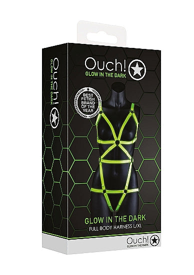 Full Body Harness - Glow in the Dark- OUCH