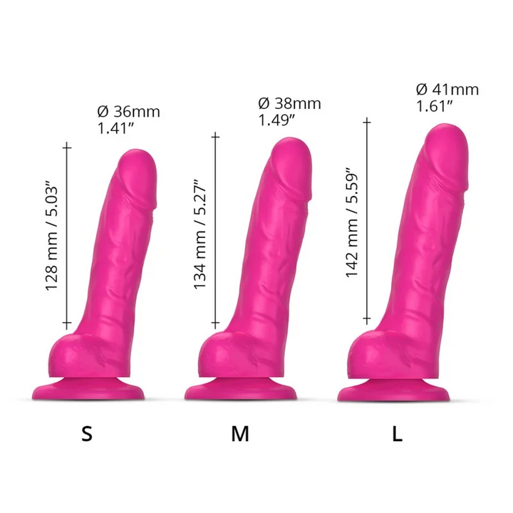 STRAP-ON-ME
SLIDING SKIN REALISTIC DILDO FUCHSIA - L