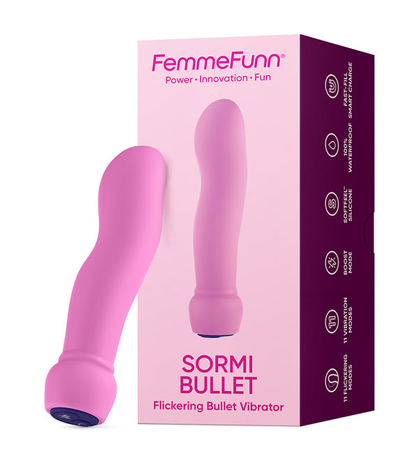 Sormi Bullet Flickering Bullet Vibrator- Pink - Femme Funn