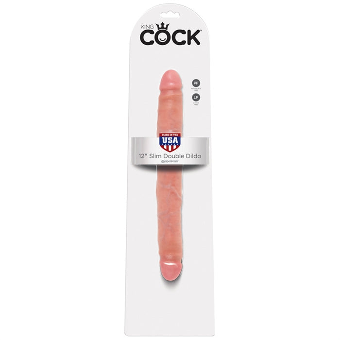 King Cock 12" Slim Double Dildo - Boutique Toi Et Moi