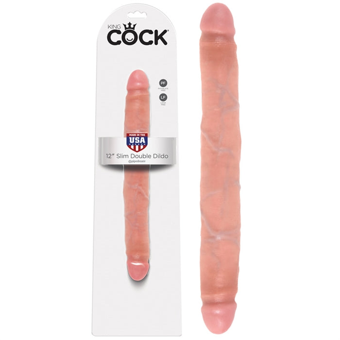 King Cock 12" Slim Double Dildo - Boutique Toi Et Moi