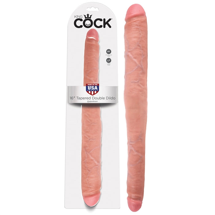 King Cock 16" Dildo Tapered Double - Boutique Toi Et Moi