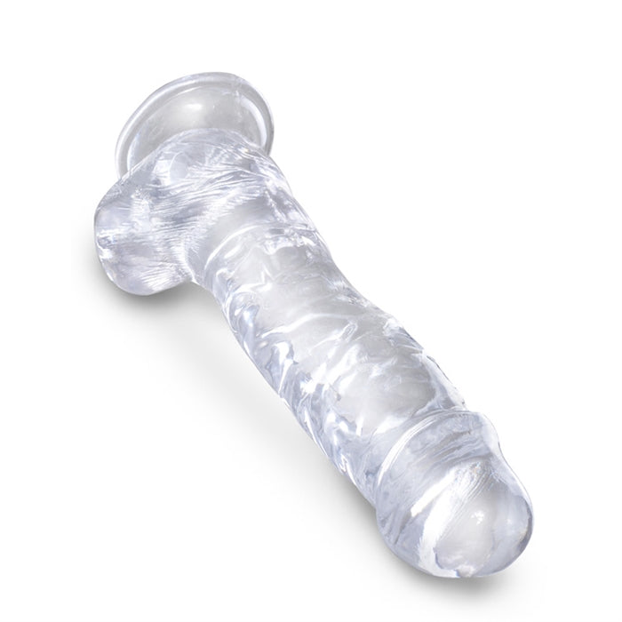 King Cock Clear 8" Cock with Balls - Boutique Toi Et Moi