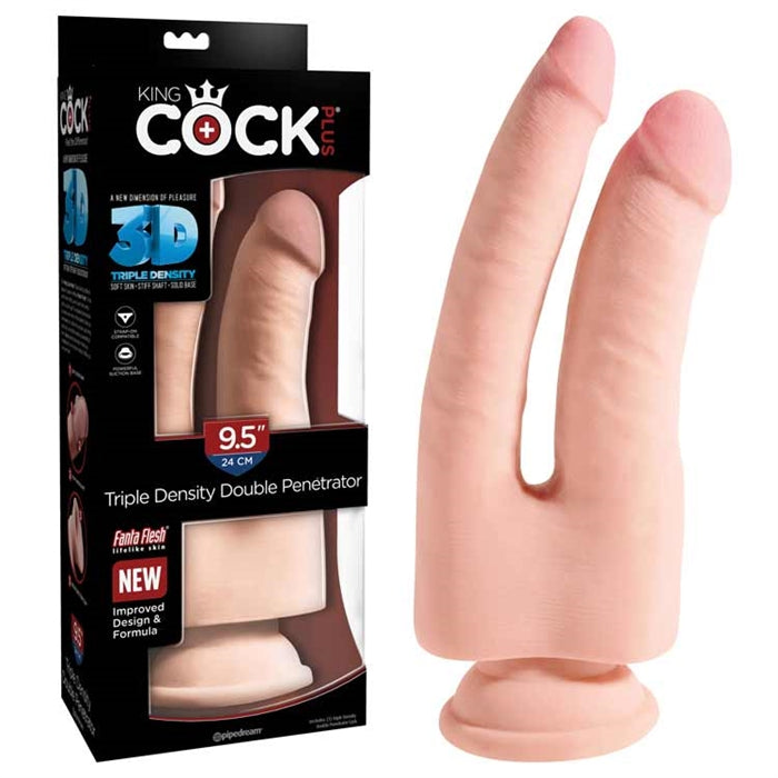 King Cock Plus 9.5" Triple Density Double Penetration - Boutique Toi Et Moi